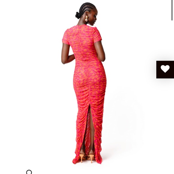 OFUURE Raye Ruched Maxi Mesh Bold Ruched Dress - Picture 3 of 4